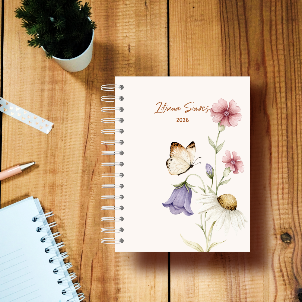 Agenda Semanal - Flores Borboleta