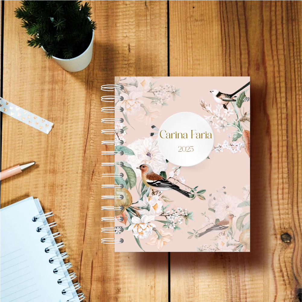 Agenda Diária - Pássaros Rosa