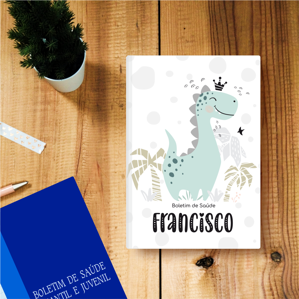 capas porta documentos dino fofinho