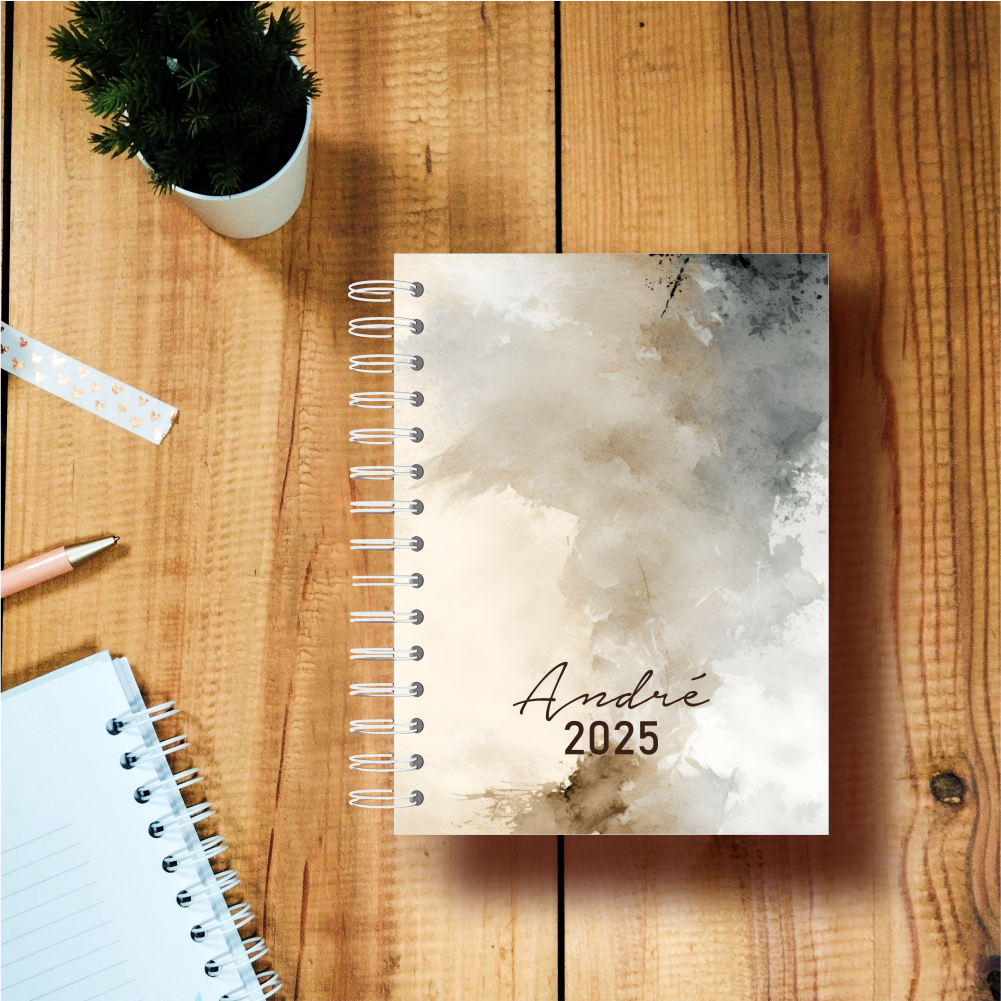 Agenda Diária - Masculina Abstrato Neutros