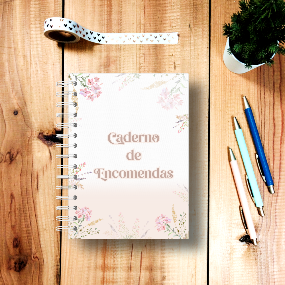 Caderno Encomendas - Flores