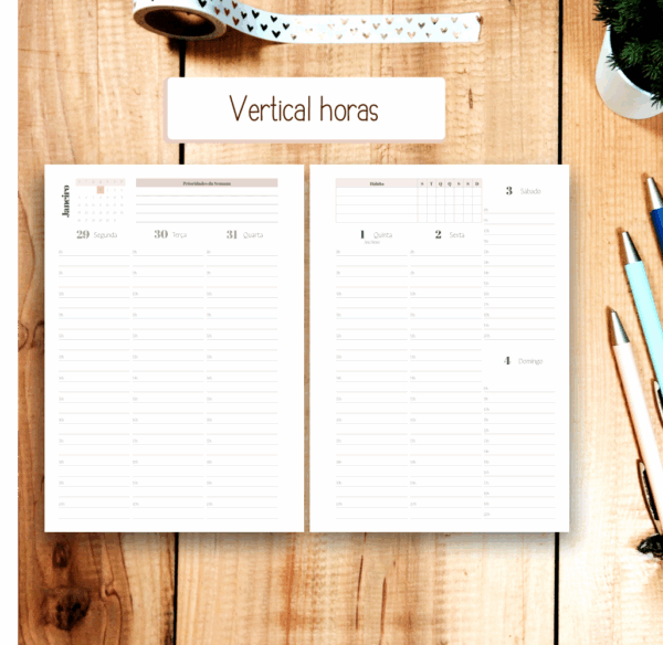 Miolo de Agenda Semanal Sem Furo - Image 3