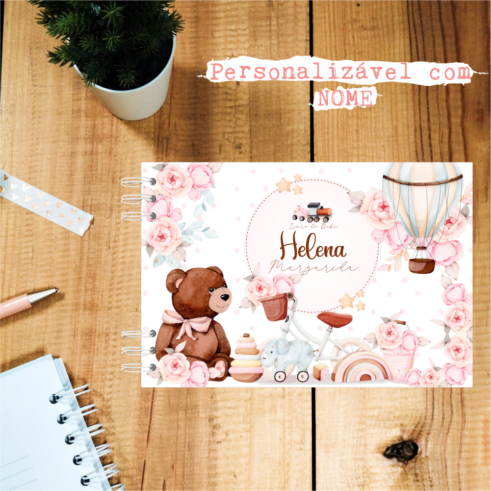 Álbum de Bebé Personalizável - Brinquedos Menina