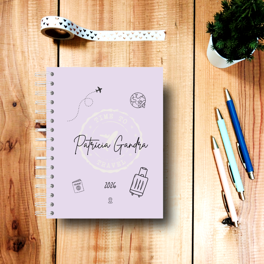 Agenda artesanal viagem