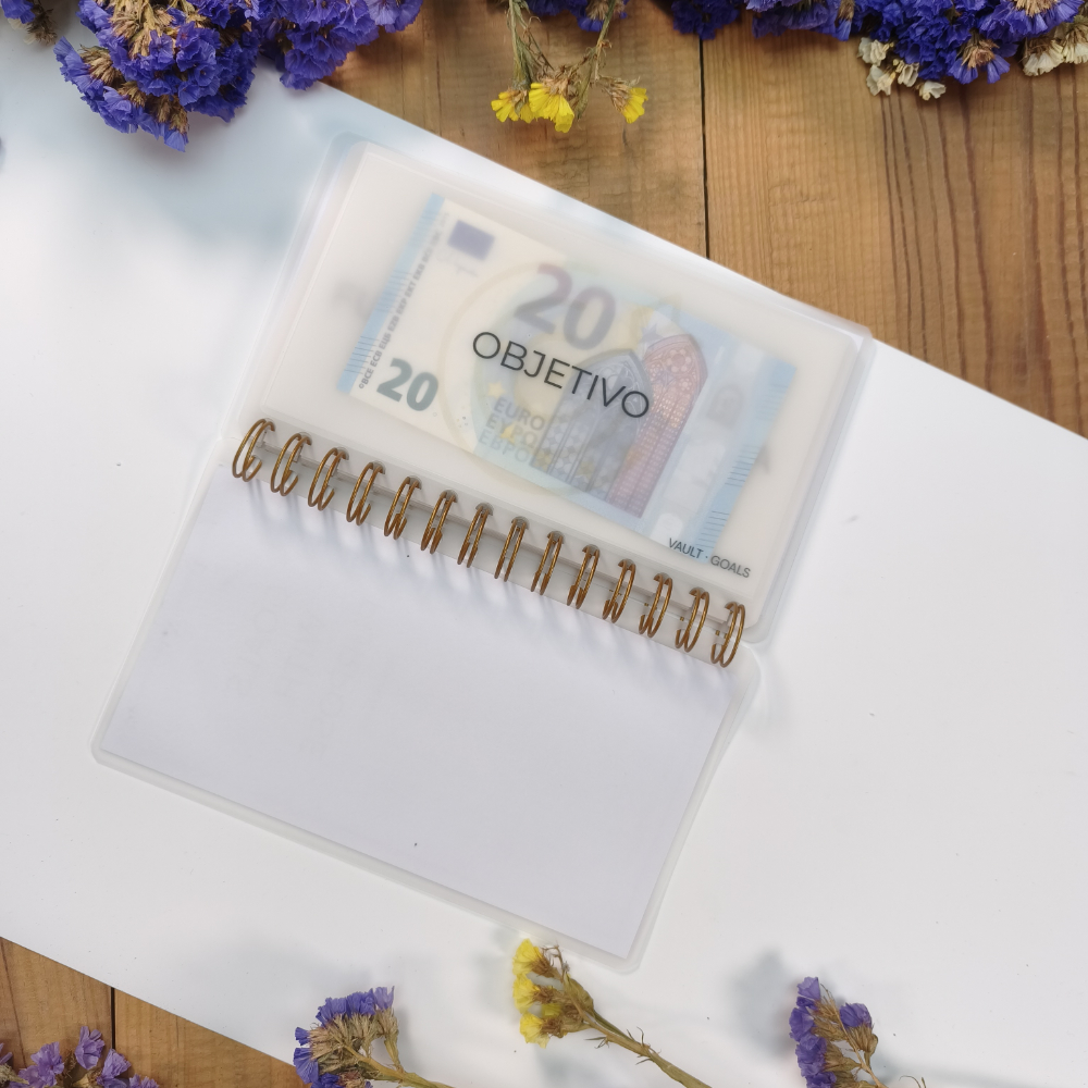 Conjunto de envelopes translúcidos para organização financeira em dinheiro