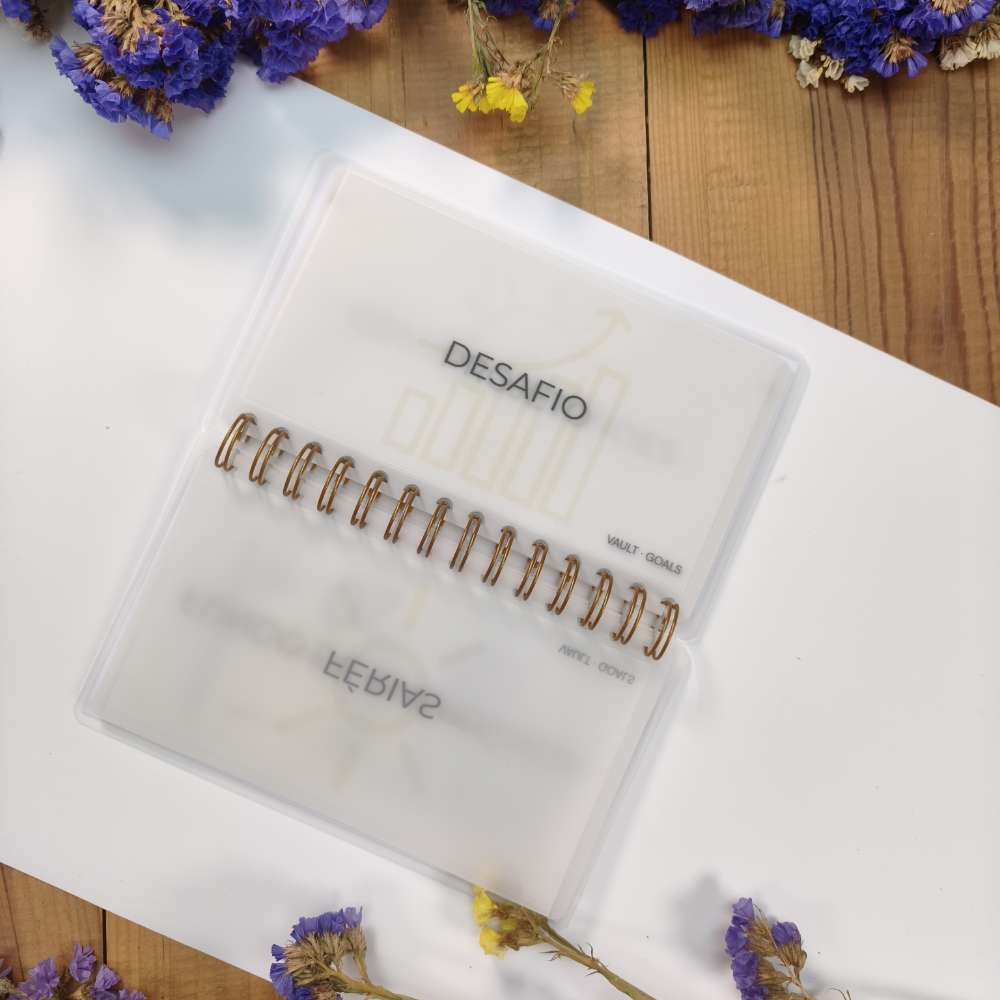 Envelopes reutilizáveis para objetivos de poupança organizados no VAULT GOALS