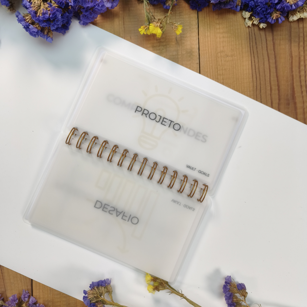 Envelopes reutilizáveis para objetivos de poupança organizados no VAULT GOALS