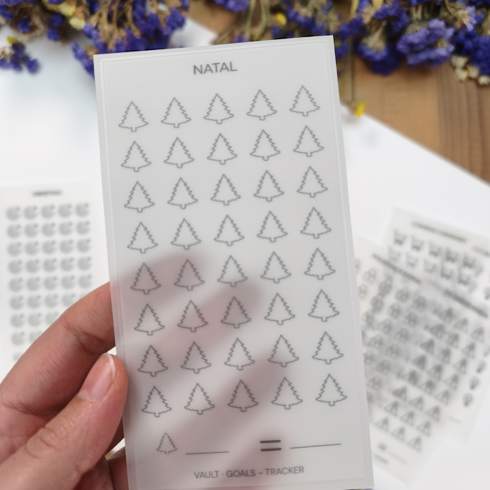 Tracker com símbolo minimalista para objetivo financeiro VAULT