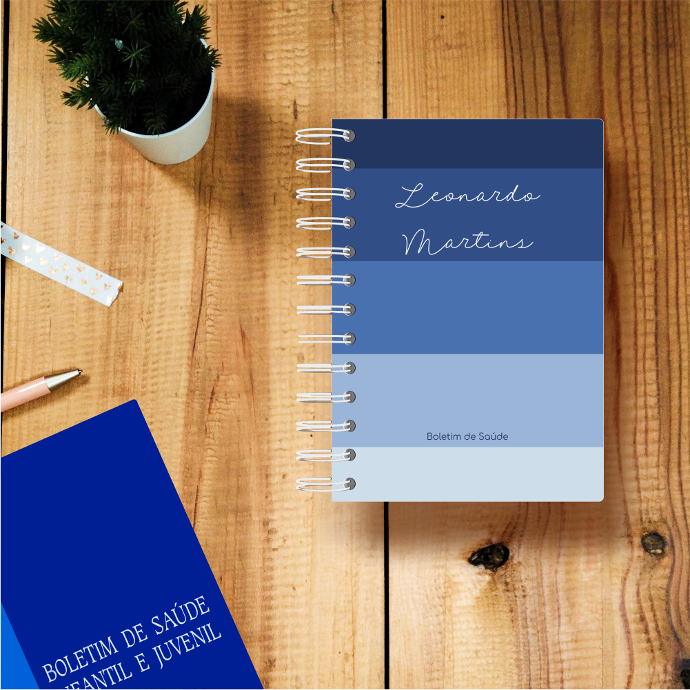 Boletim de saúde personalizado menino