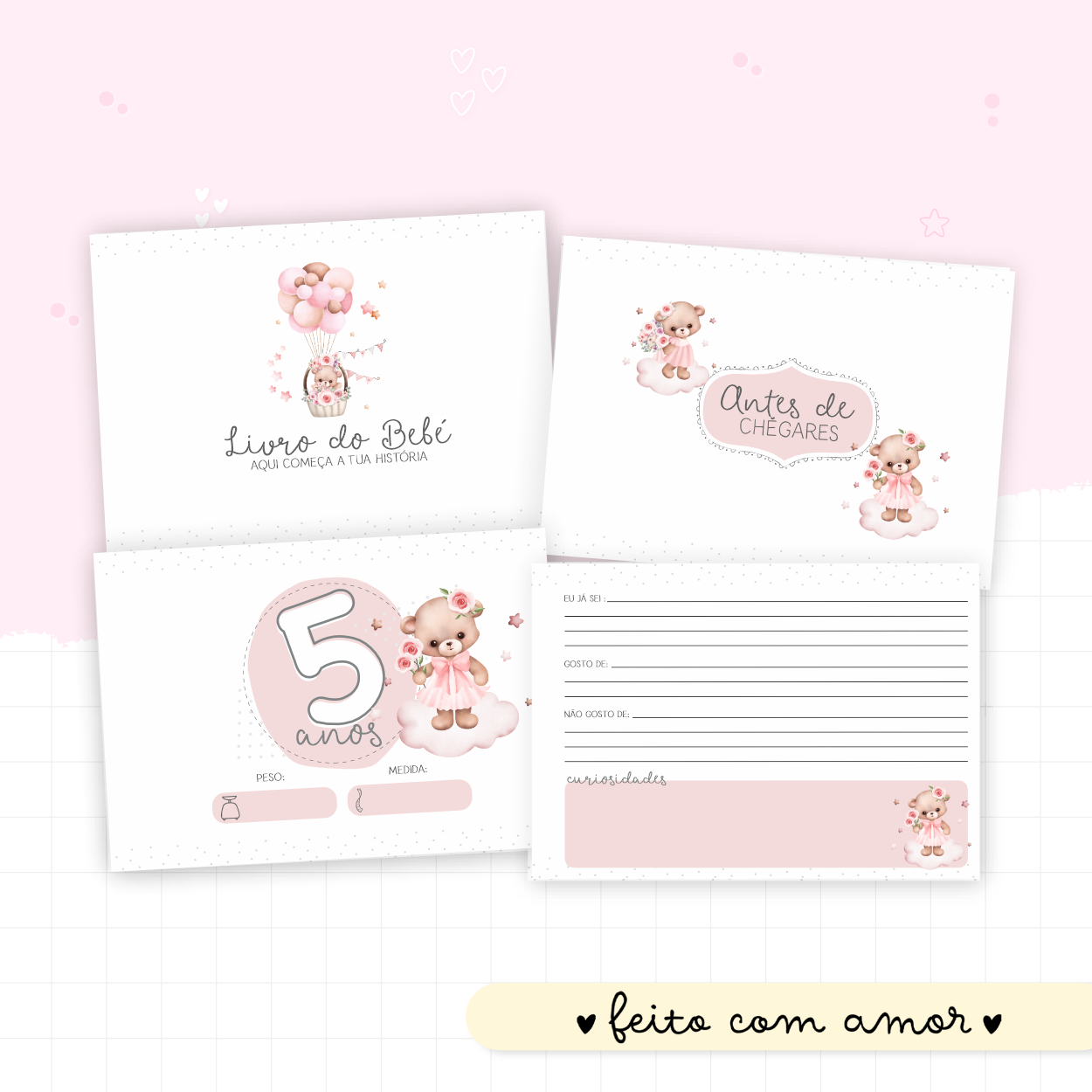 Livro do Bebé Personalizável - Ursinha Balões - Image 2