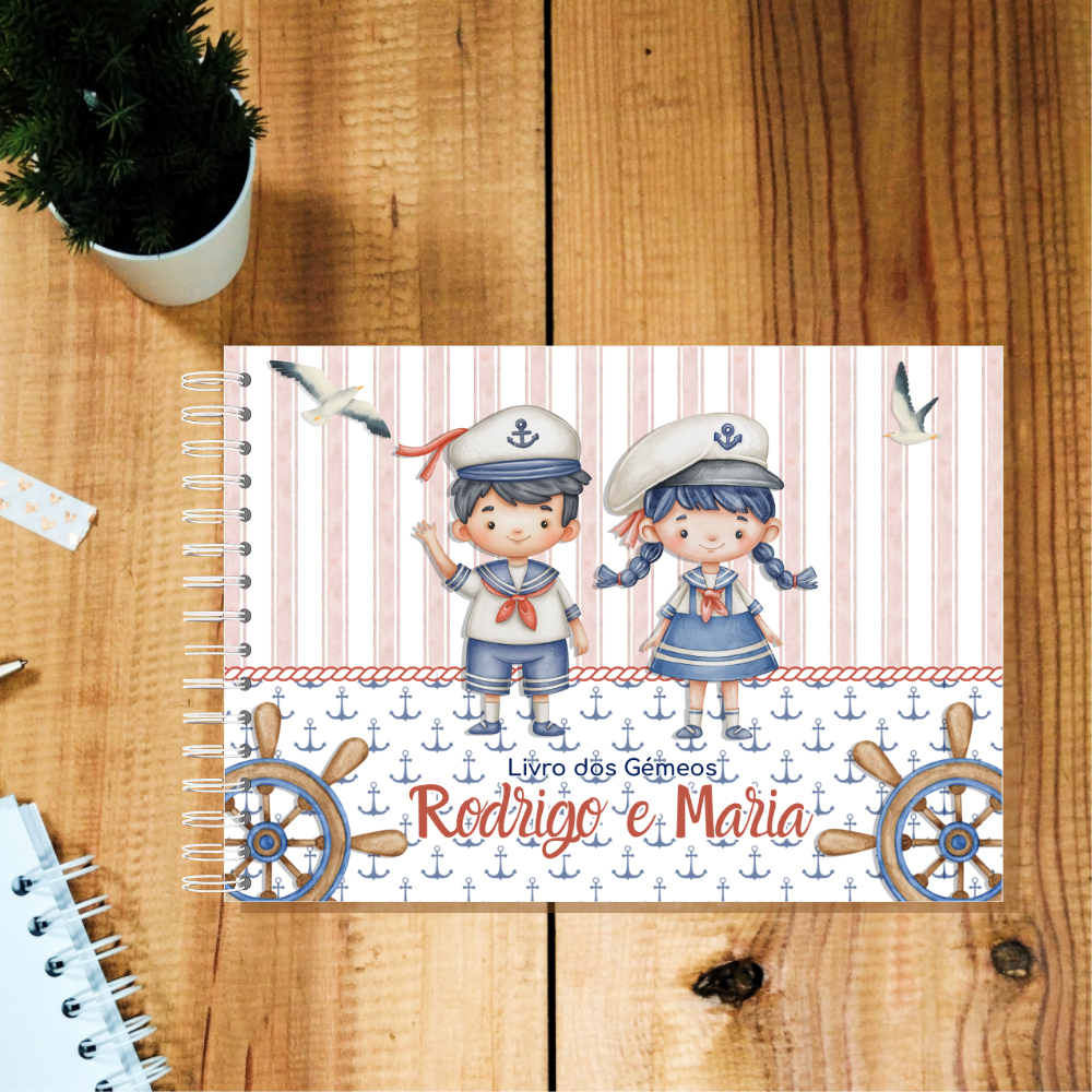 Livro dos gémeos Marinheiros Menino e Menina