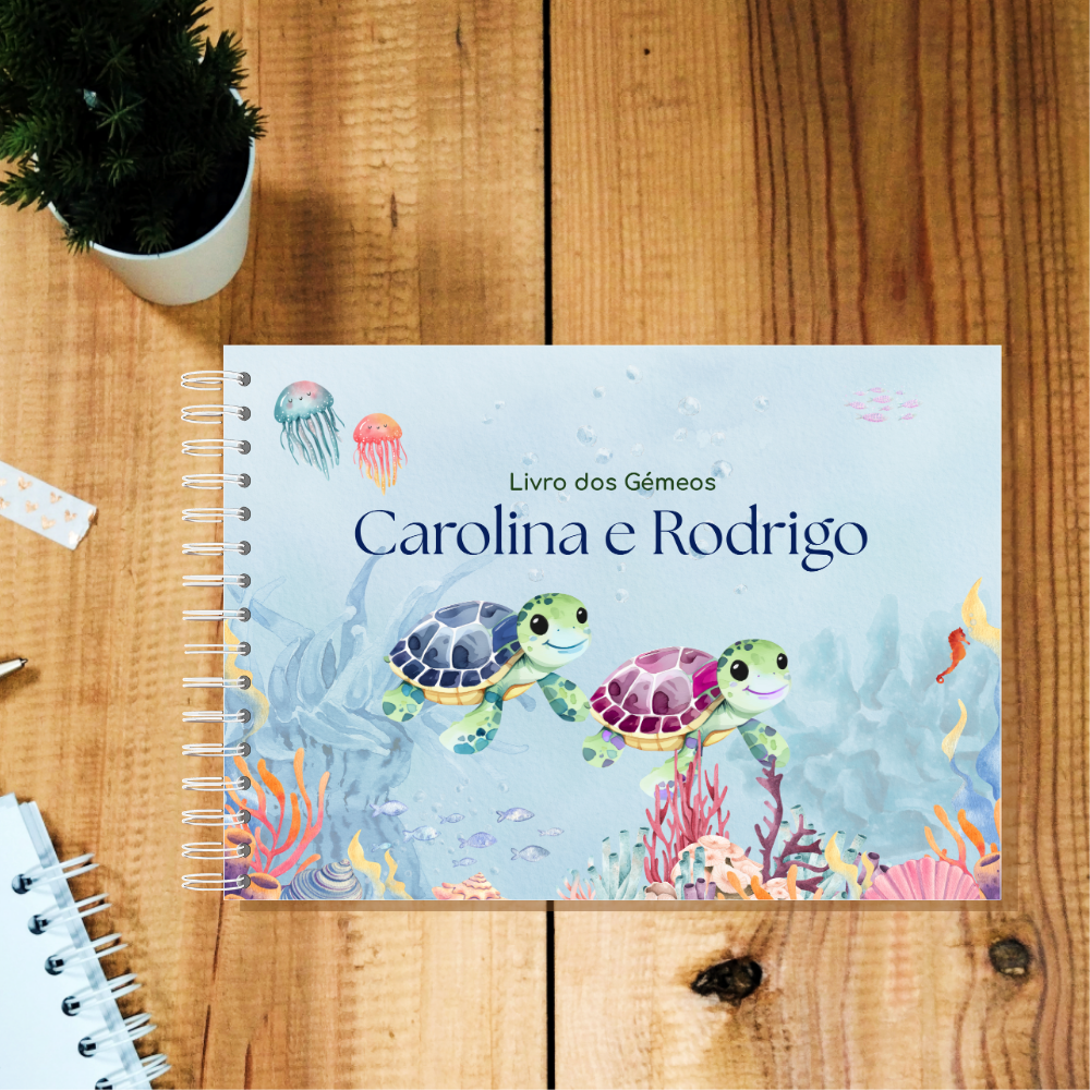 Livro do Bebé Gémeos - Fundo do Mar Menino e Menina