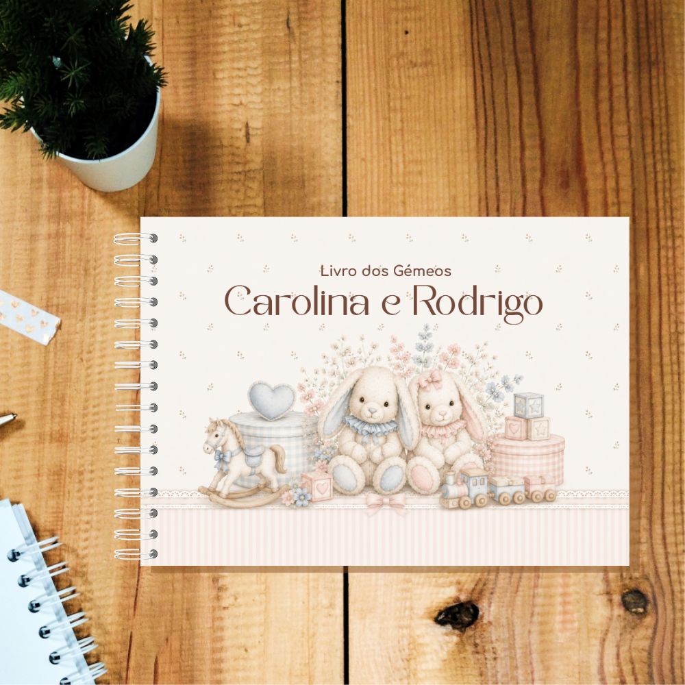 Livro do Bebé Gémeos – Coelhinho Menino e Menina